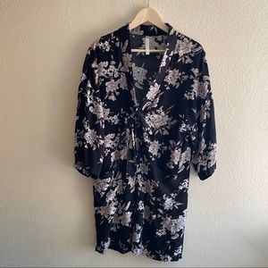 Spiritual Gangster | Maya Kimono Floral Black Robe